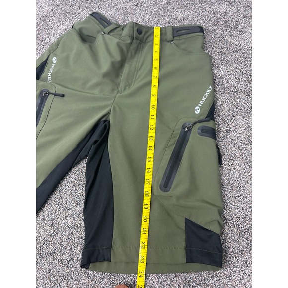 Knuckily Mens Cycling Shorts Olive Green Adjustable waist. - Picture 4 of 5